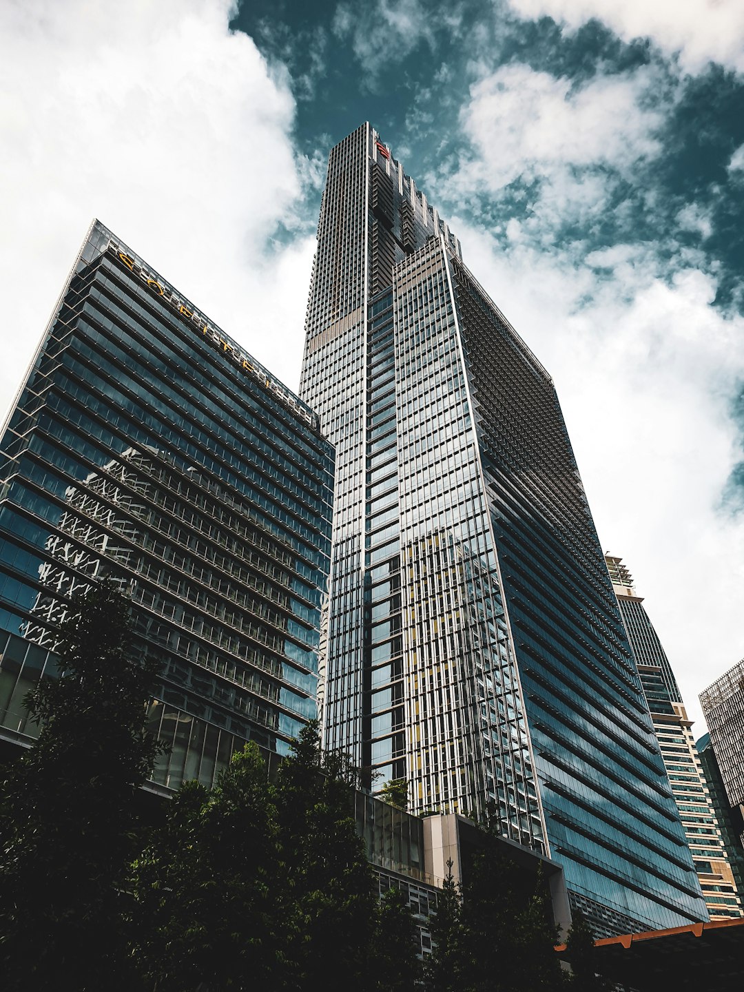 low angle photography of high rise building