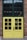 A double door with a grid window design, painted yellow and framed by red brick walls. The top section consists of large window panes, while the lower section has smaller square windows. A sign on one door indicates the business hours from Monday to Sunday, 11 AM to 7 PM.