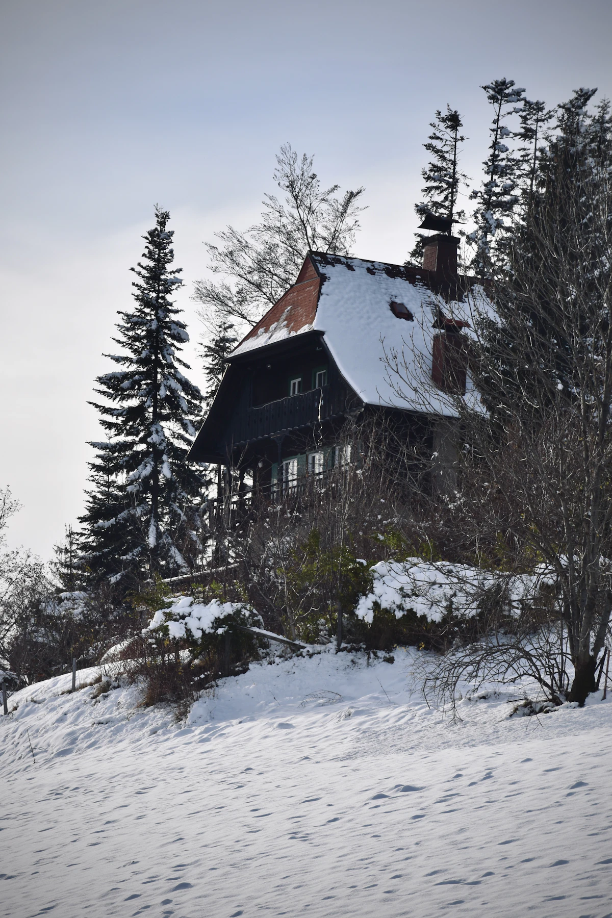 Austria alpine village at dusk