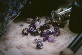 silver can on brown wooden table