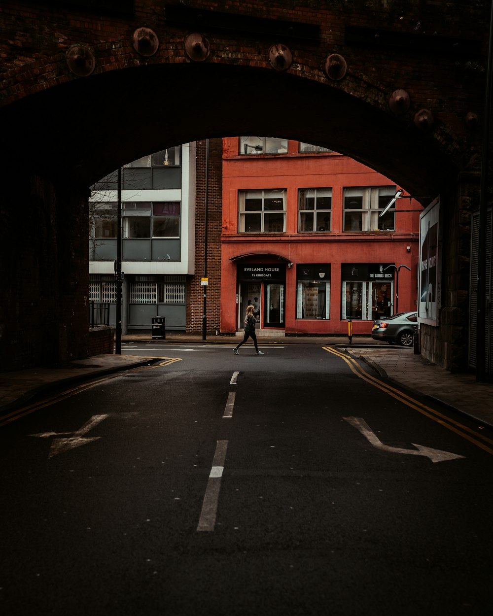 red and white concrete building