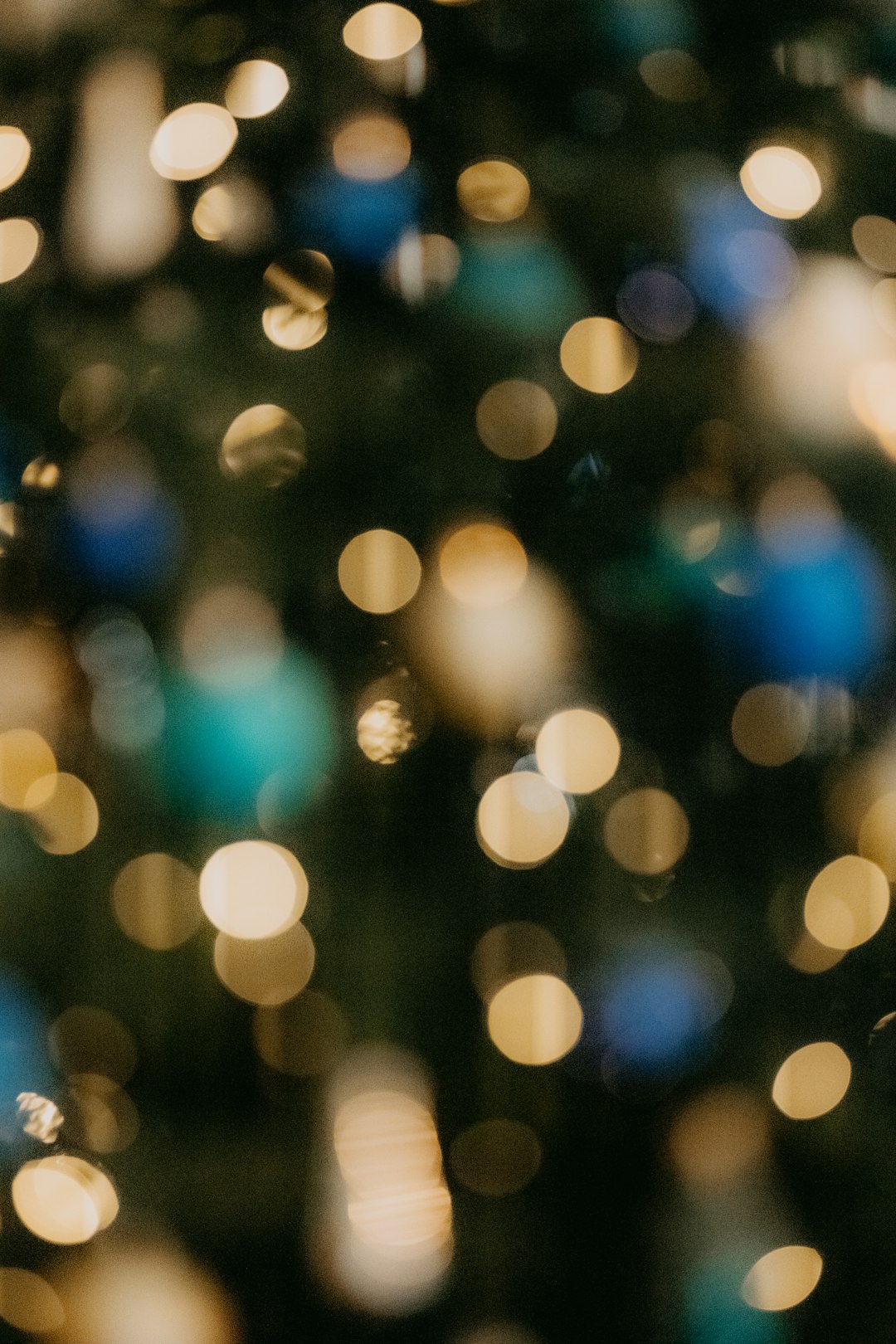 blue and white bokeh lights