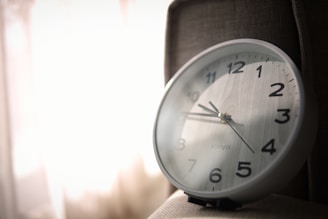 silver and white analog watch