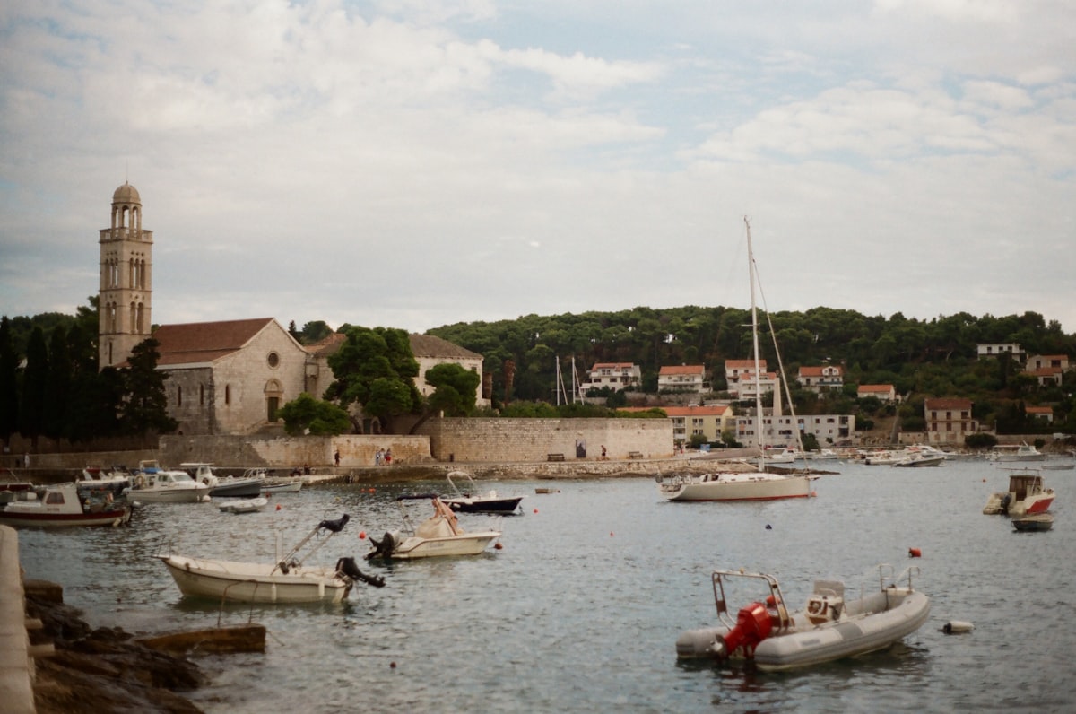 November storm over Hvar Town harbour