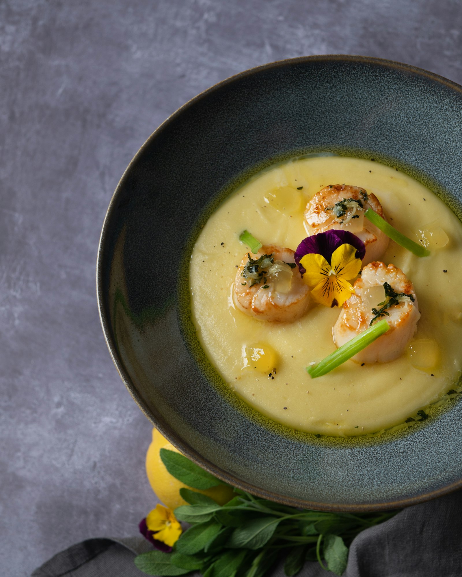 Parsnip and Apple Soup with Crispy Sage