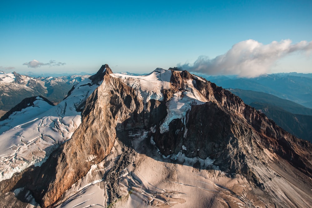 snow covered mountain under blue sky during daytime