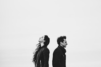 man and woman standing side by side