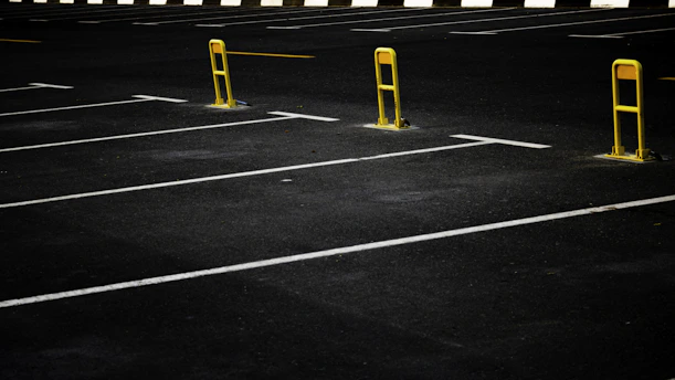 yellow and gray pedestrian line