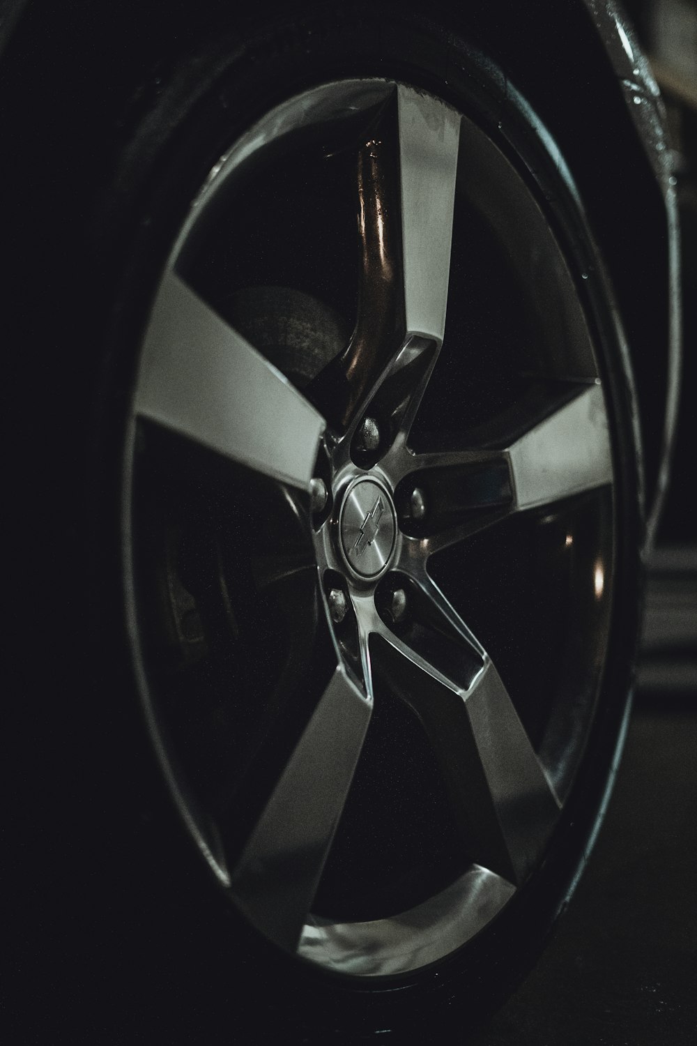 black and silver mercedes benz wheel