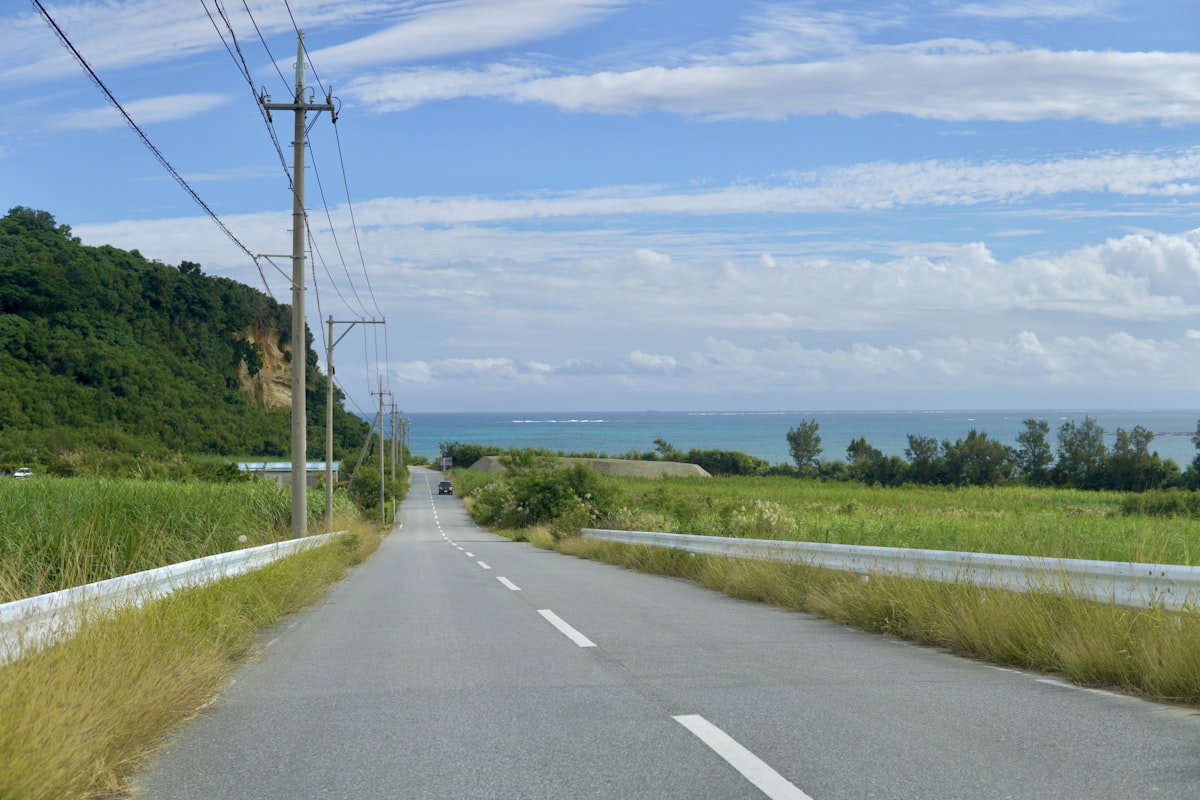 Okinawa October — empty white sand beach with calm turquoise sea
