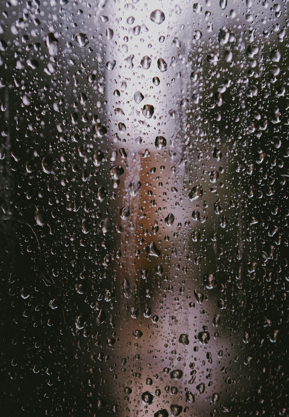 water droplets on glass window