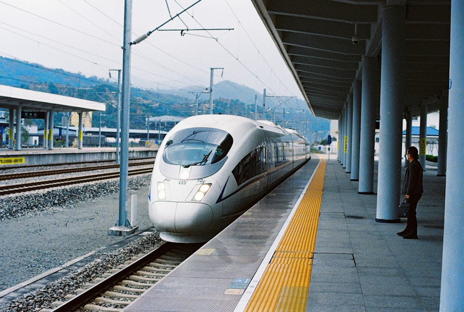 China high-speed train at station - bullet train travel