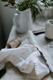 Soft natural homekeeping moment with everyday household items