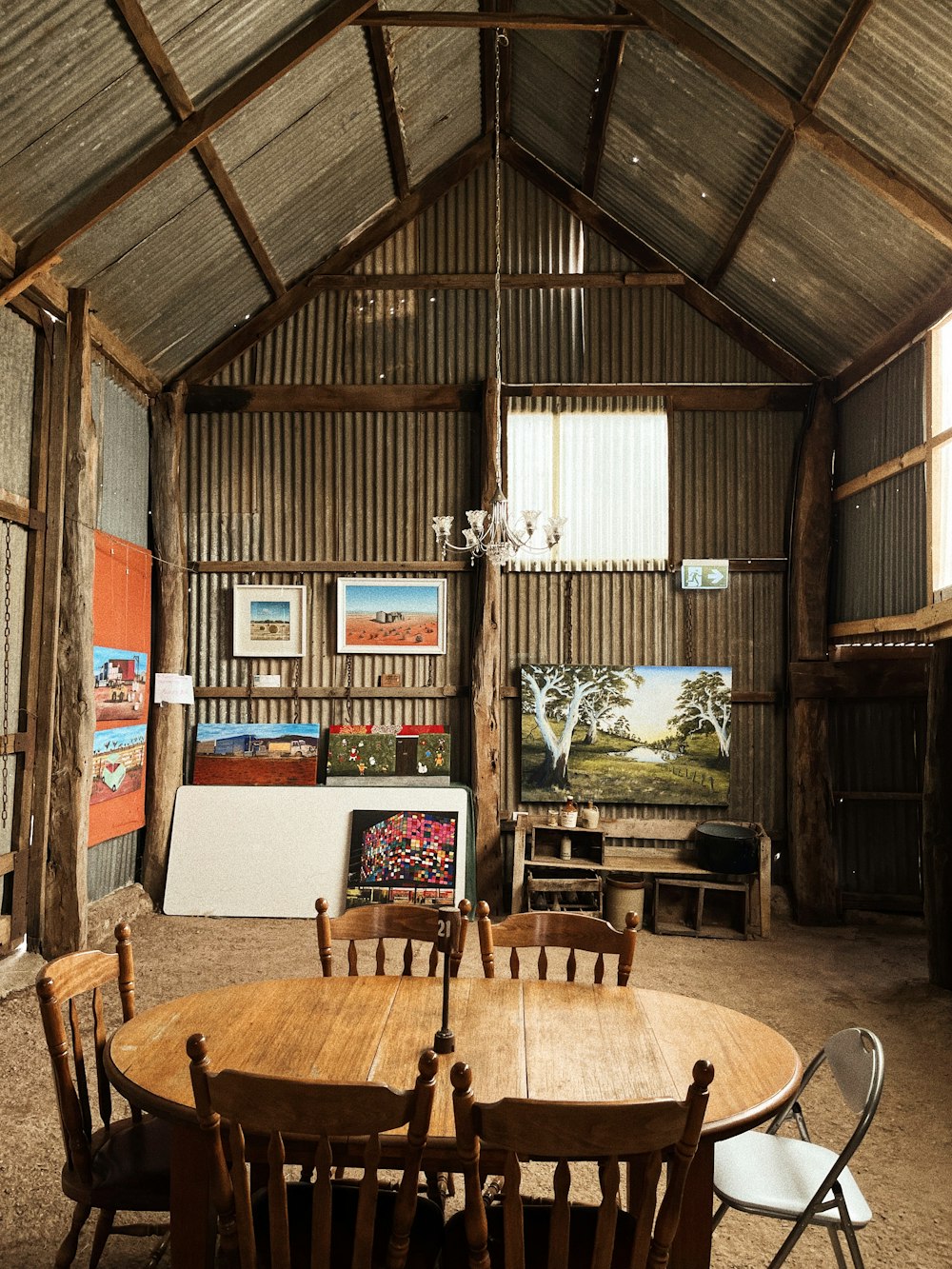 brown wooden chairs and table