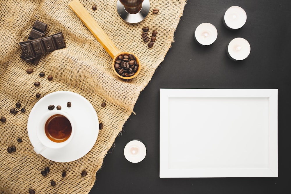 white round ceramic plate on brown wooden table