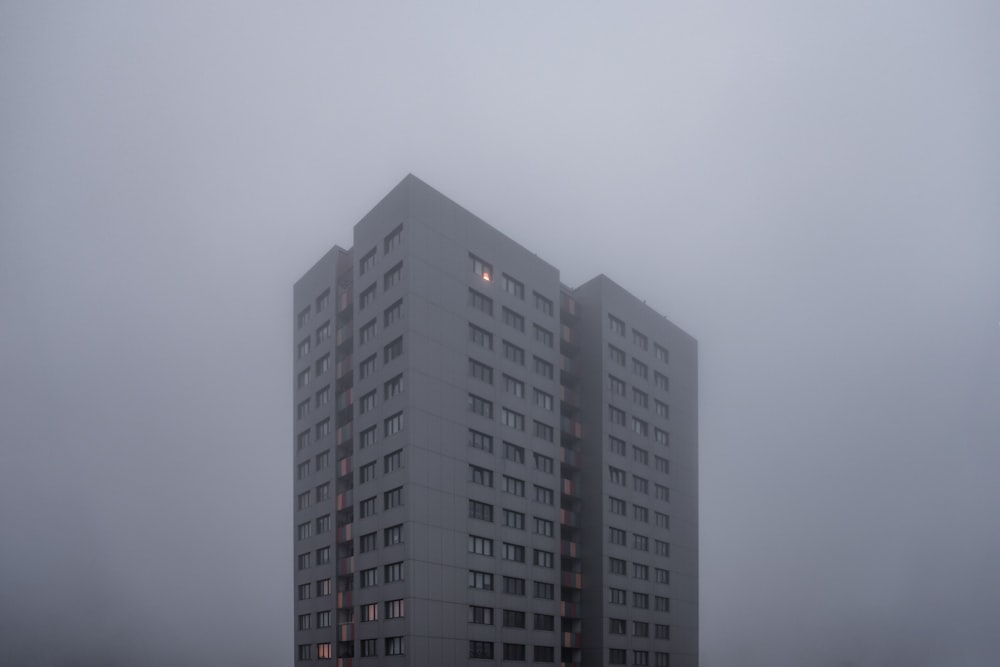 black and white concrete building