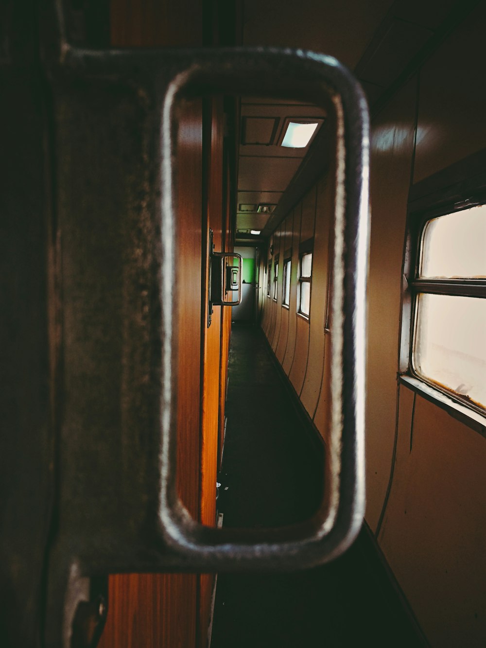 yellow and black train door