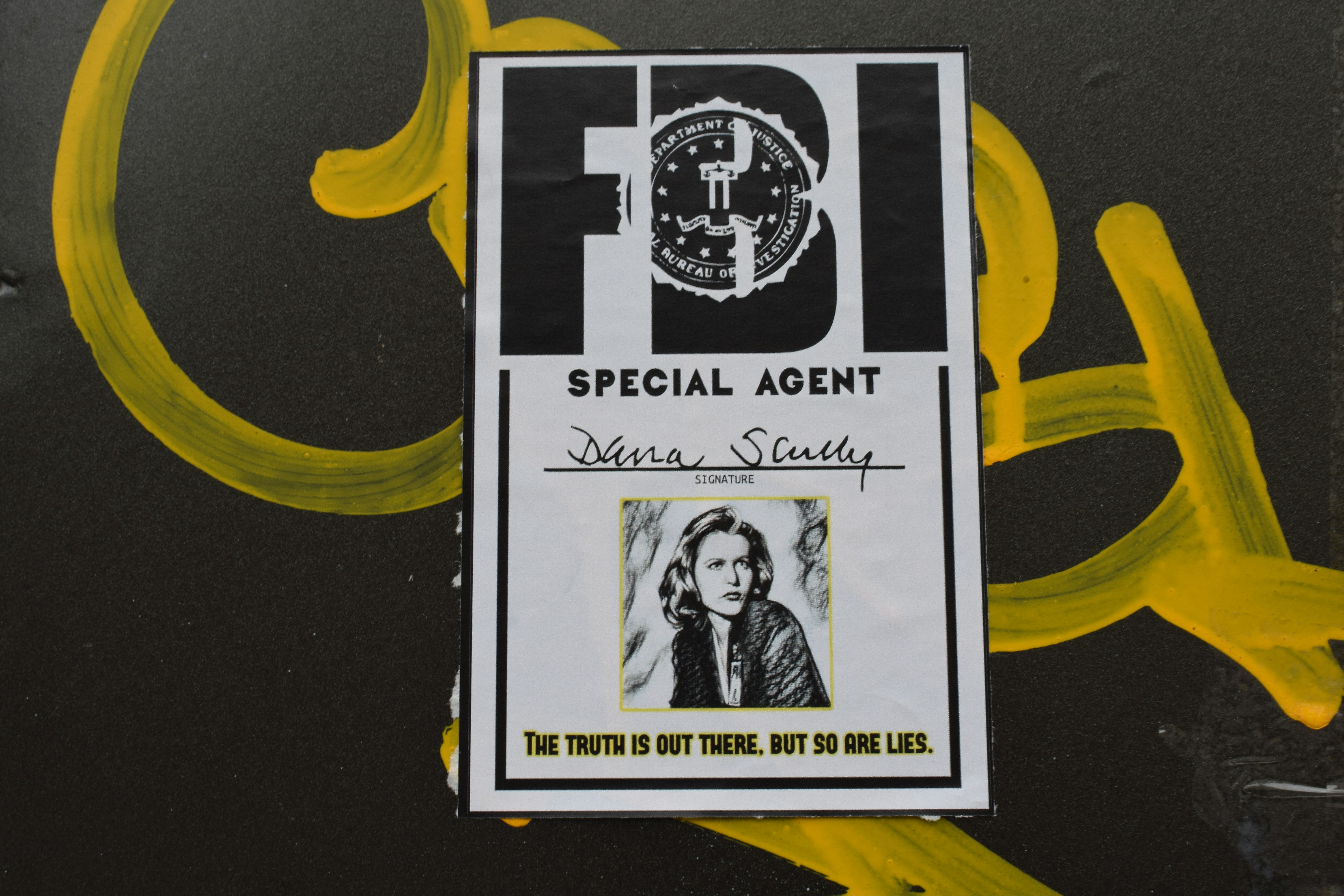 As a great fan of X-Files during the 90's I created this sticker with the favorite quote: The truth is out there, but so are lies. This quote can be related to today's world. 