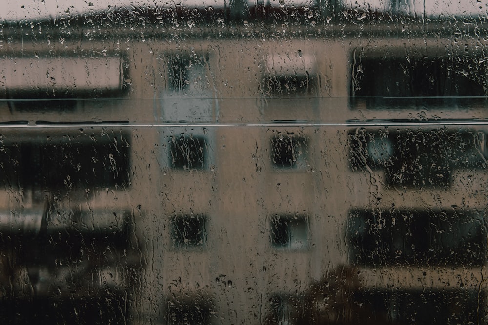 water droplets on glass window