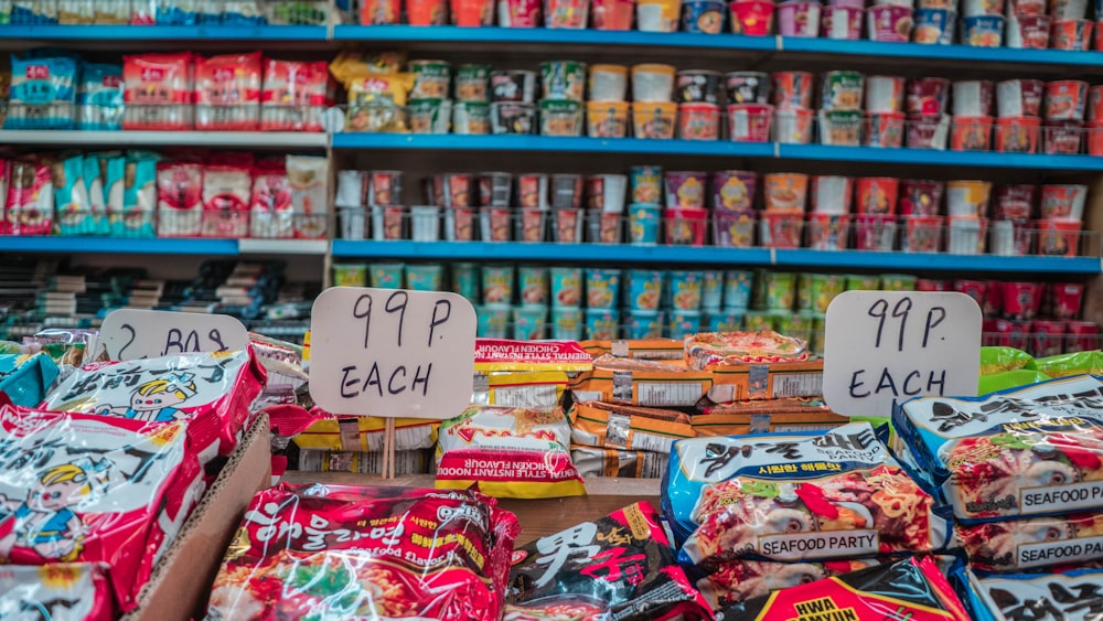 assorted candies in plastic pack