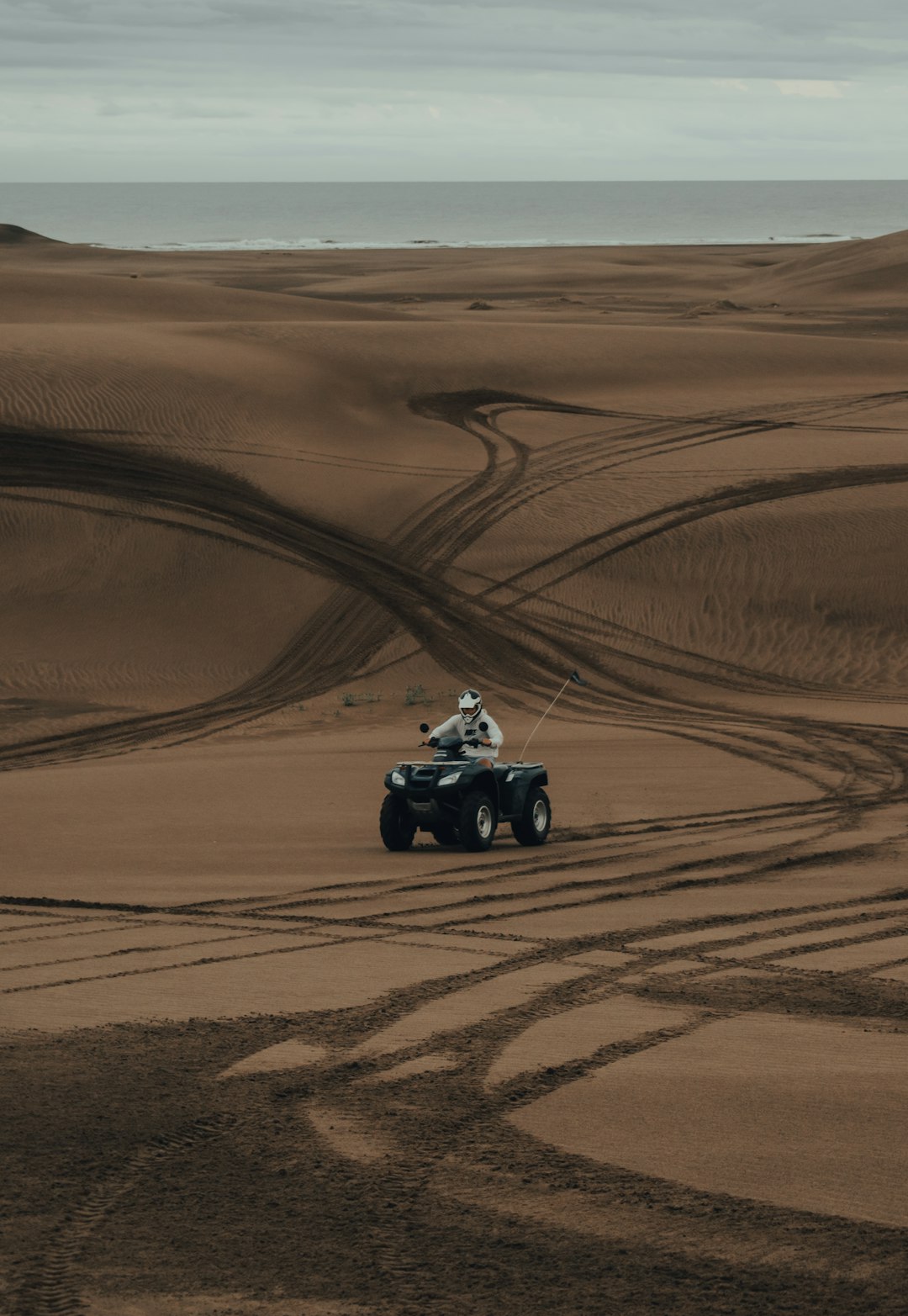white and black car on desert
