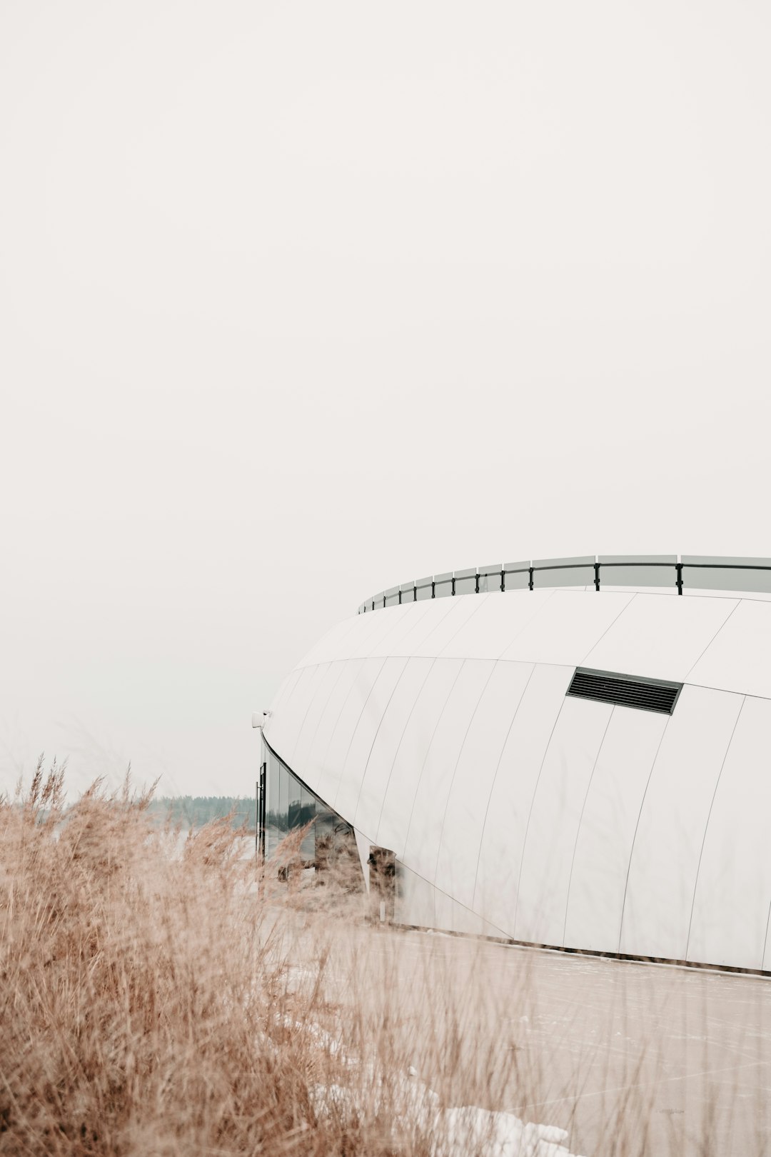 white and black metal building