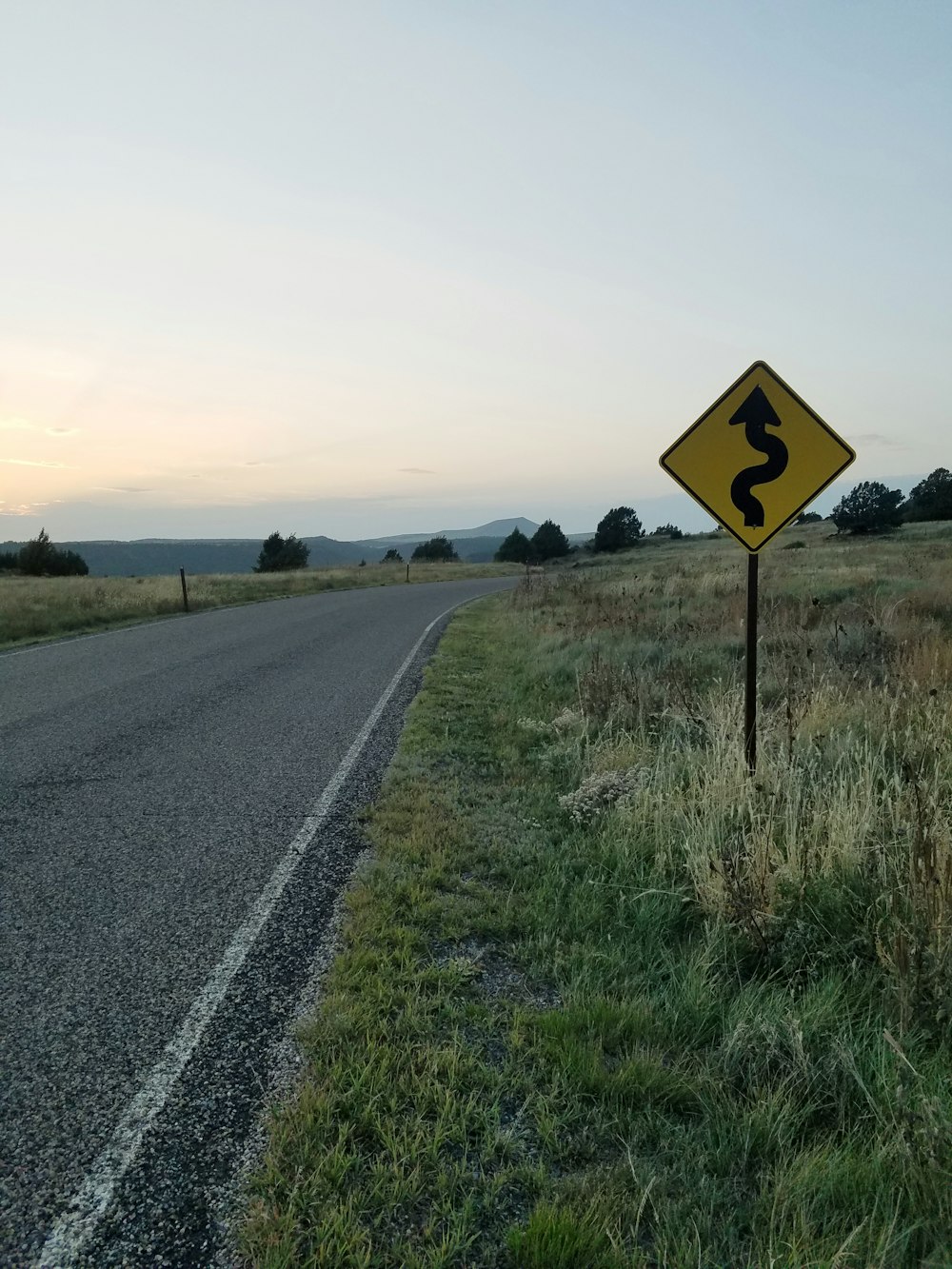 black and white road sign