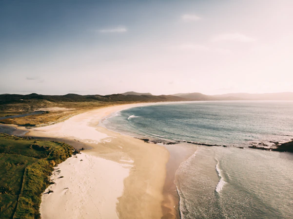 Aerial view of New Zealand coastline