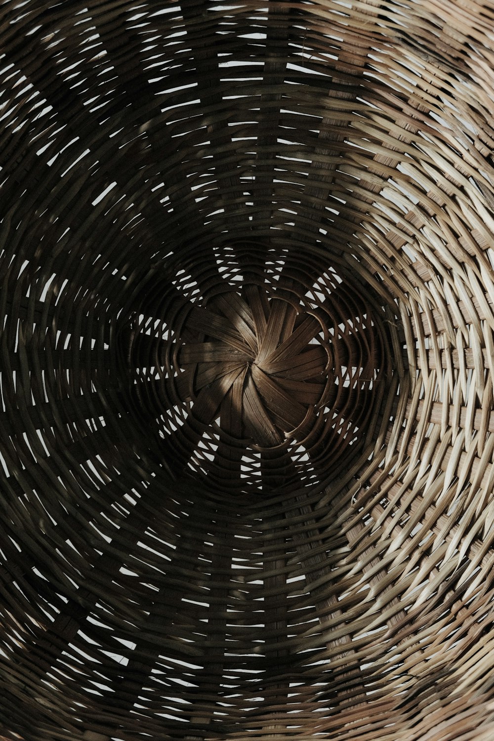 brown woven basket with brown woven basket