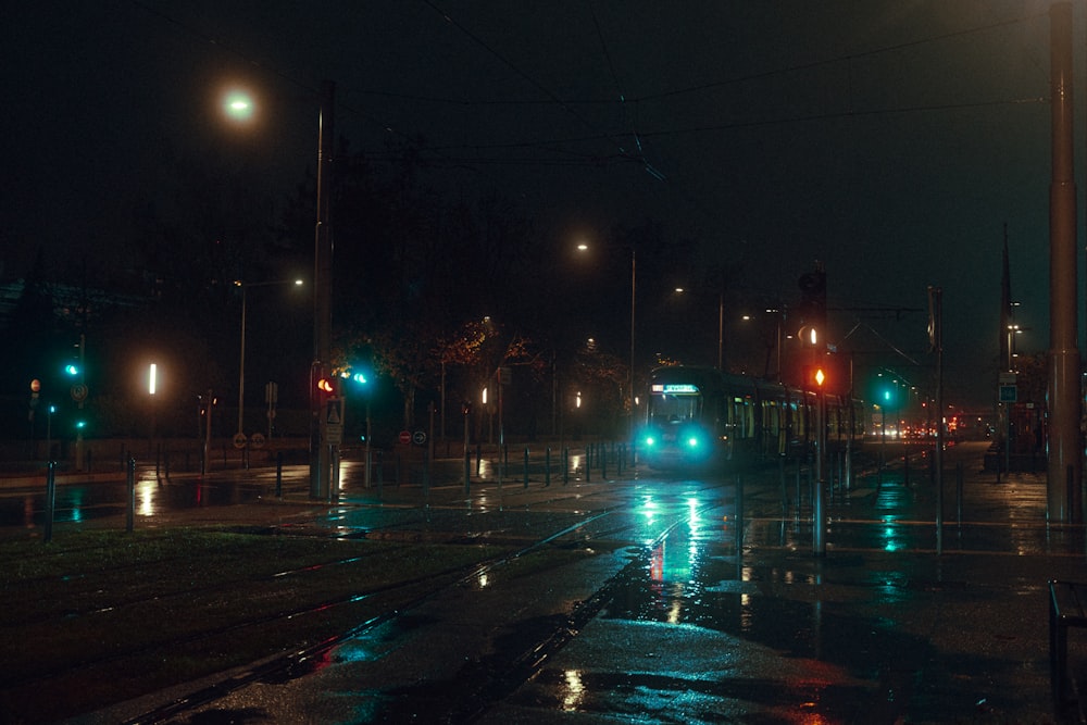 cars on road during night time