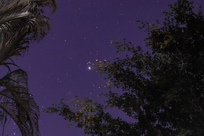 Mystical purple nebula with stars surrounding a silhouette meditating under a night sky.