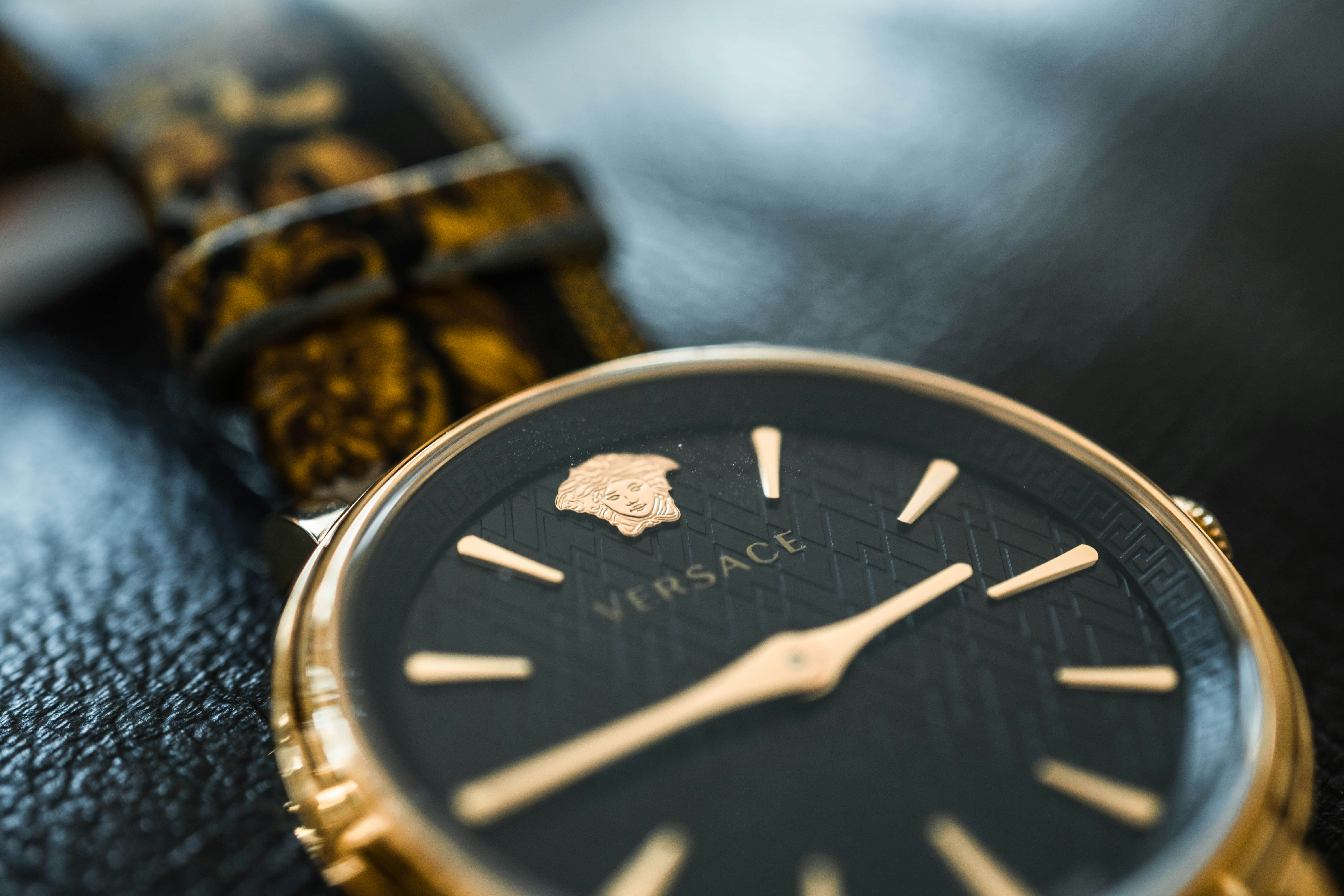 silver and gold chronograph watch