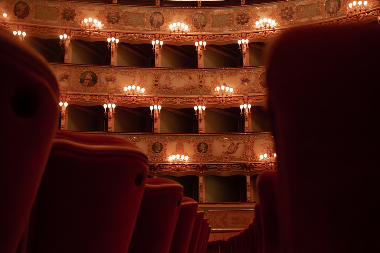 red and gold theater seats