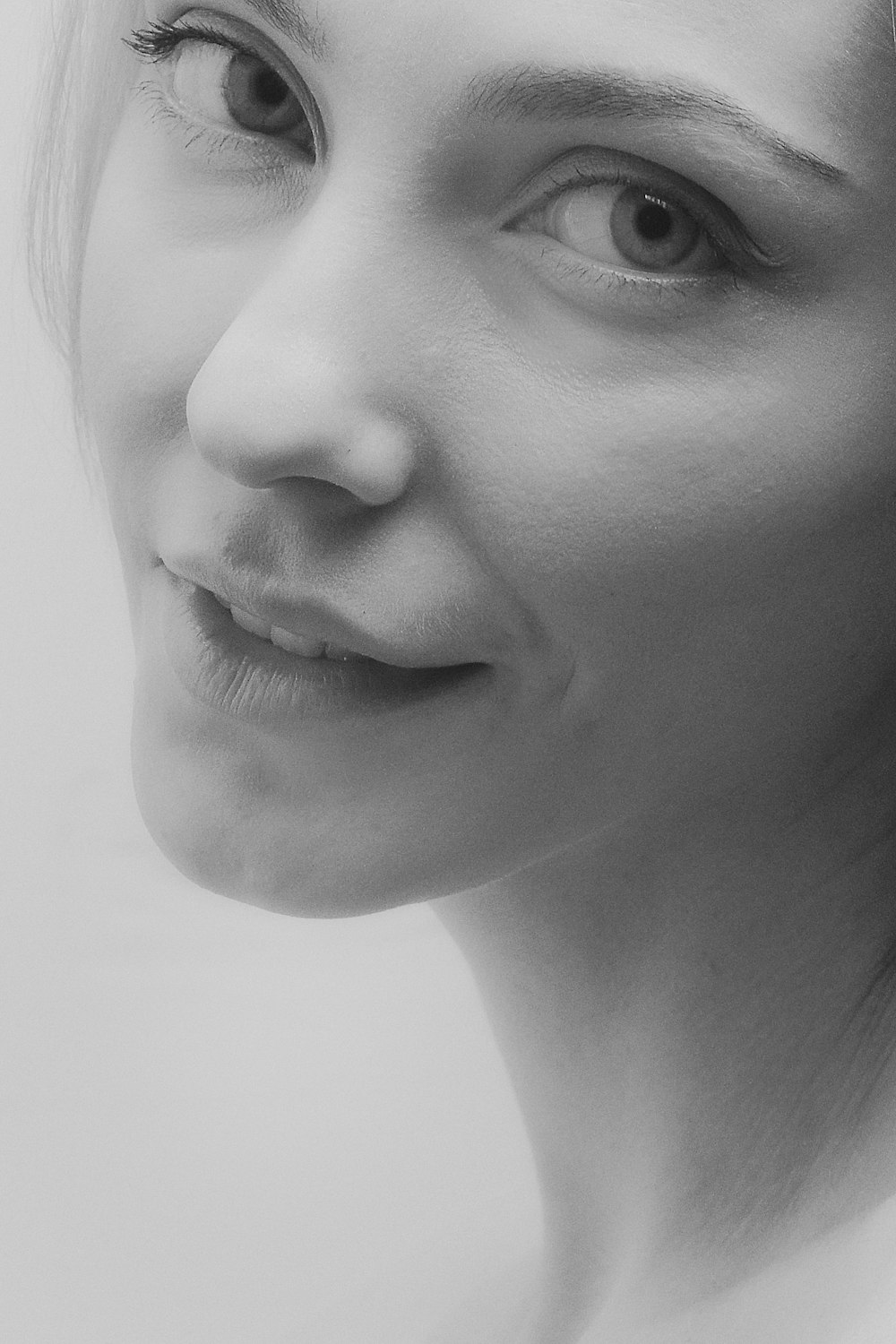 womans face in close up