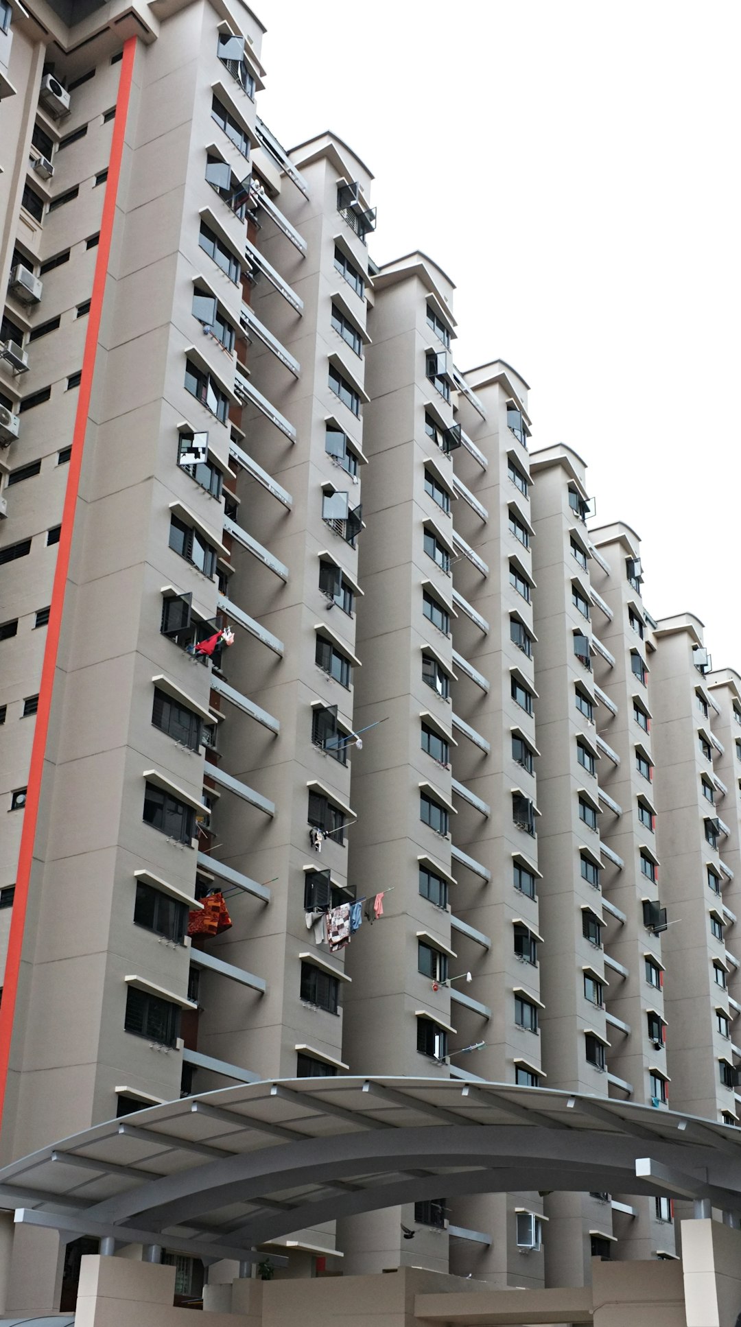 white and red concrete building