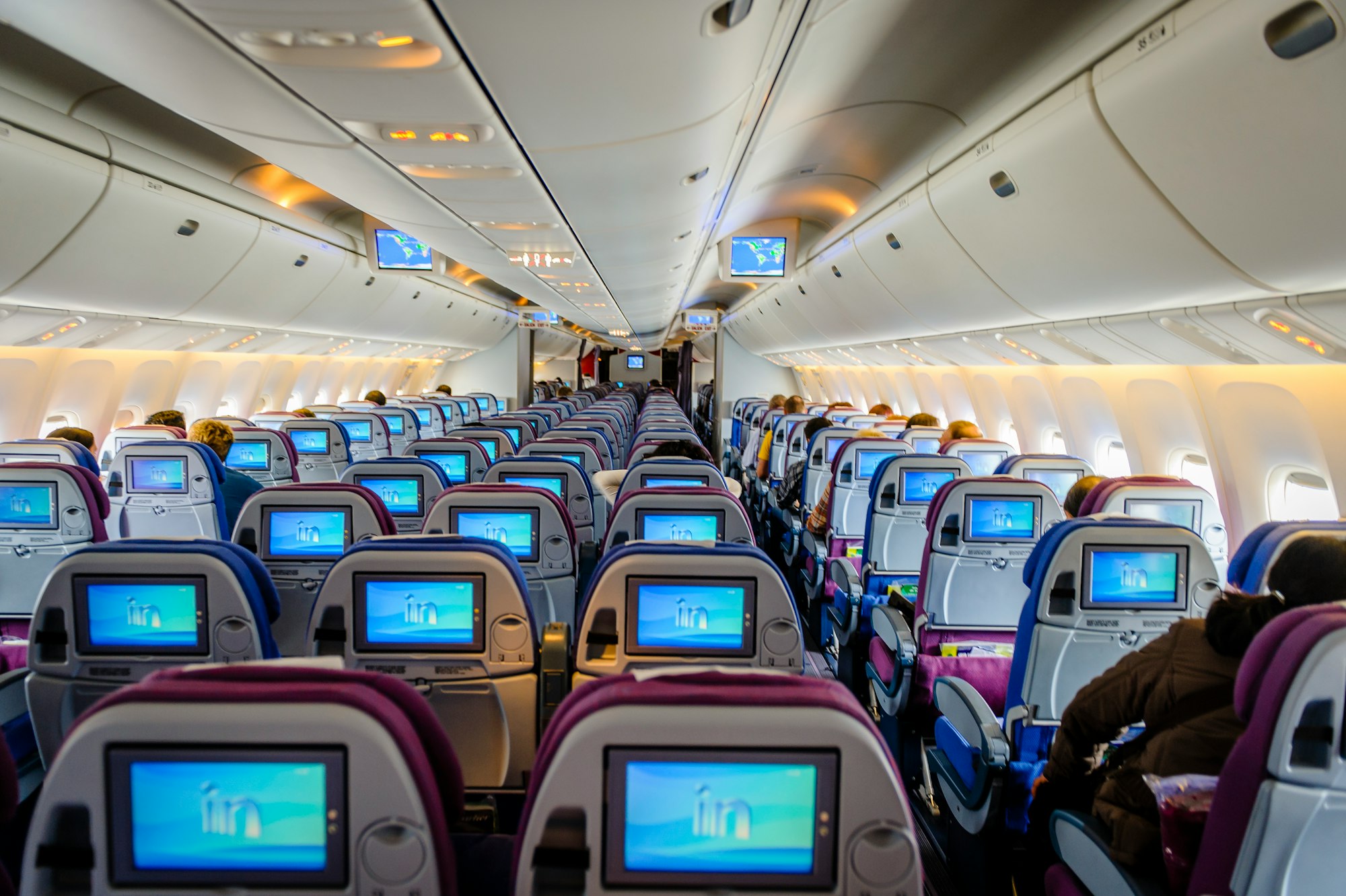 Interior de un avión