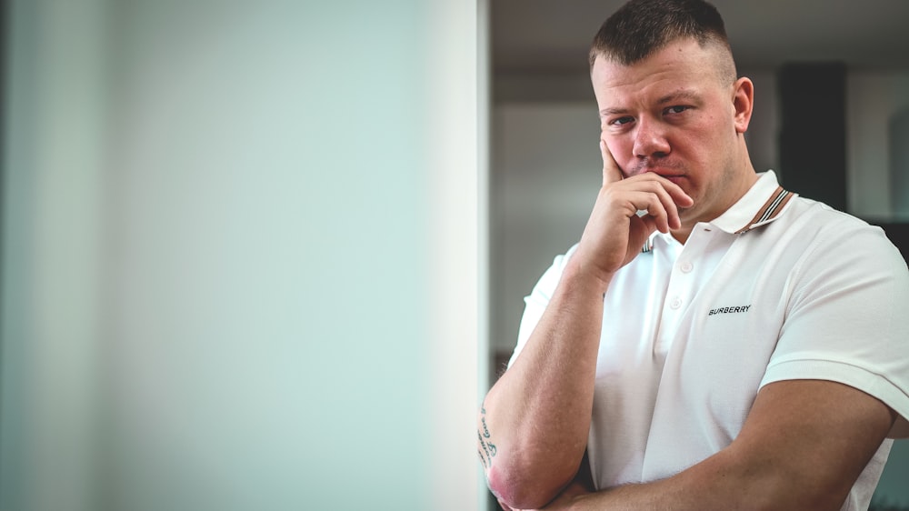 man in white dress shirt