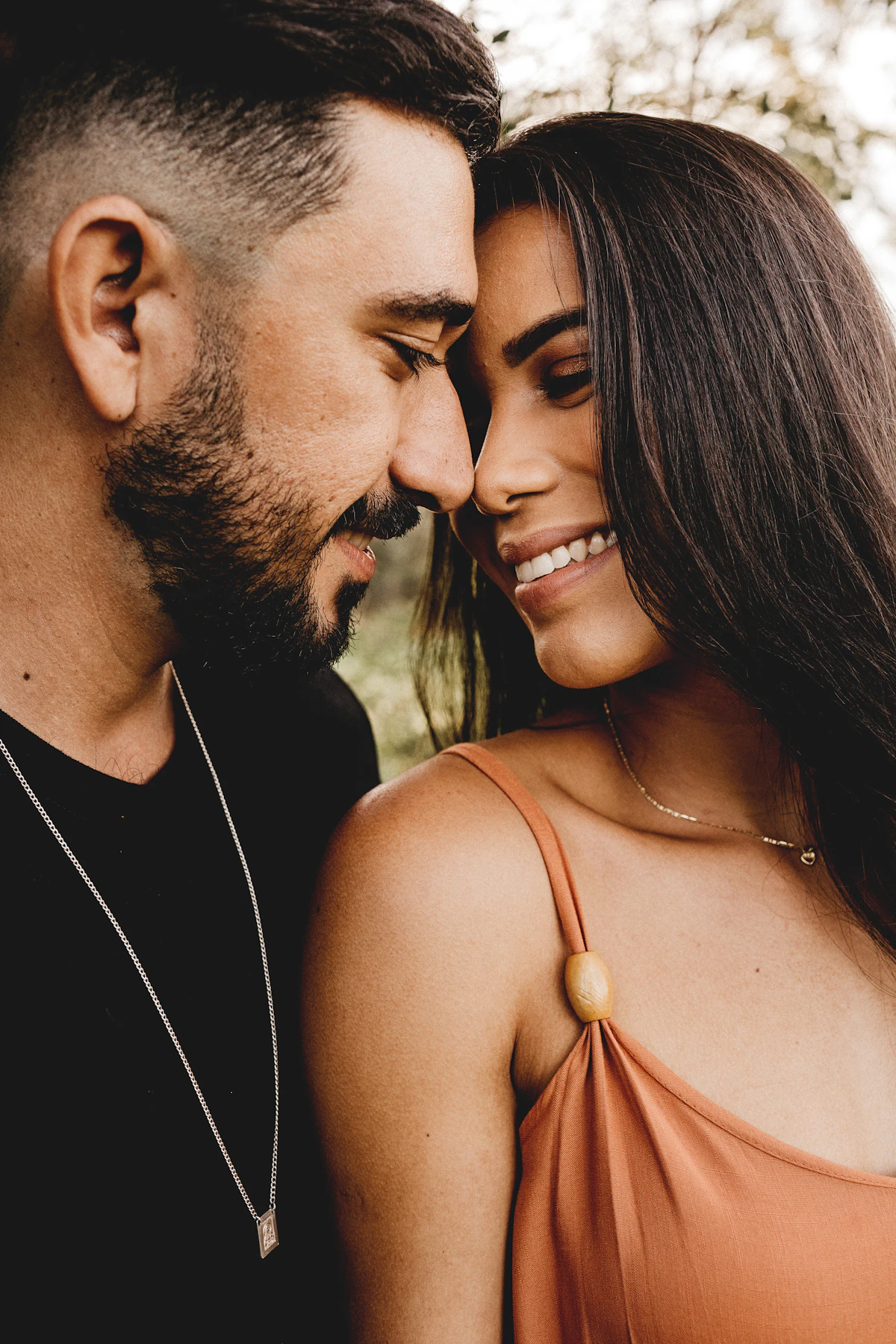 Couples matching gold rings — his and hers
