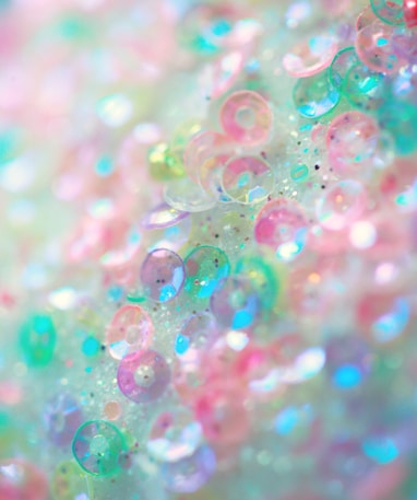 pink green and blue bubbles