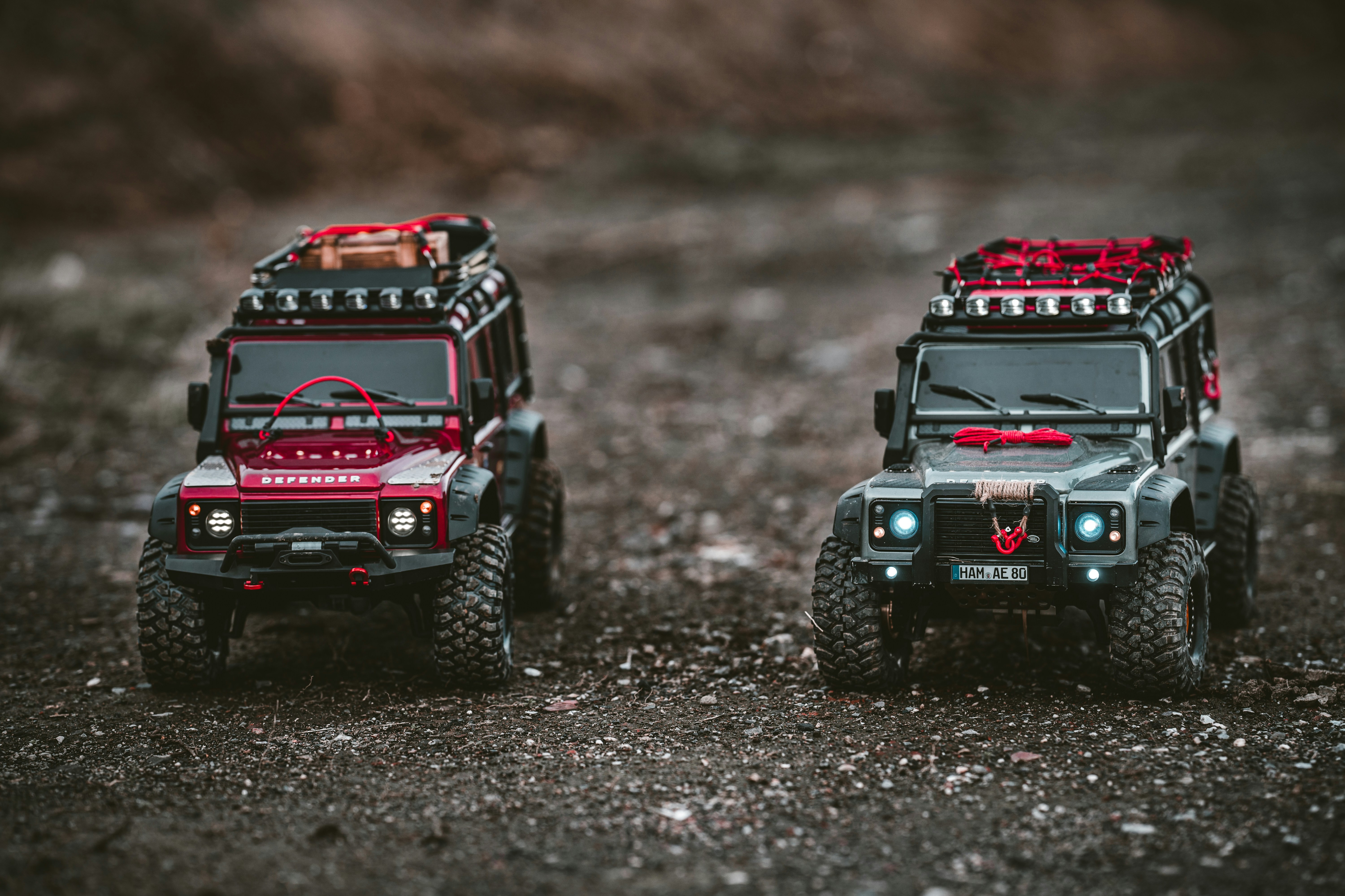 red and black jeep wrangler