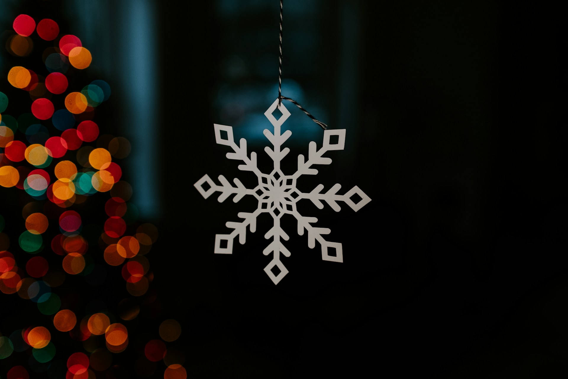 white and black snowflake illustration