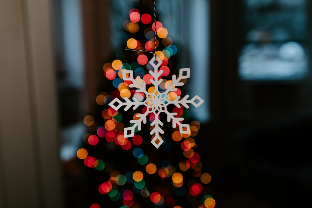 red yellow and white christmas tree