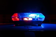 Arkansas driver undergoing a field sobriety test at night