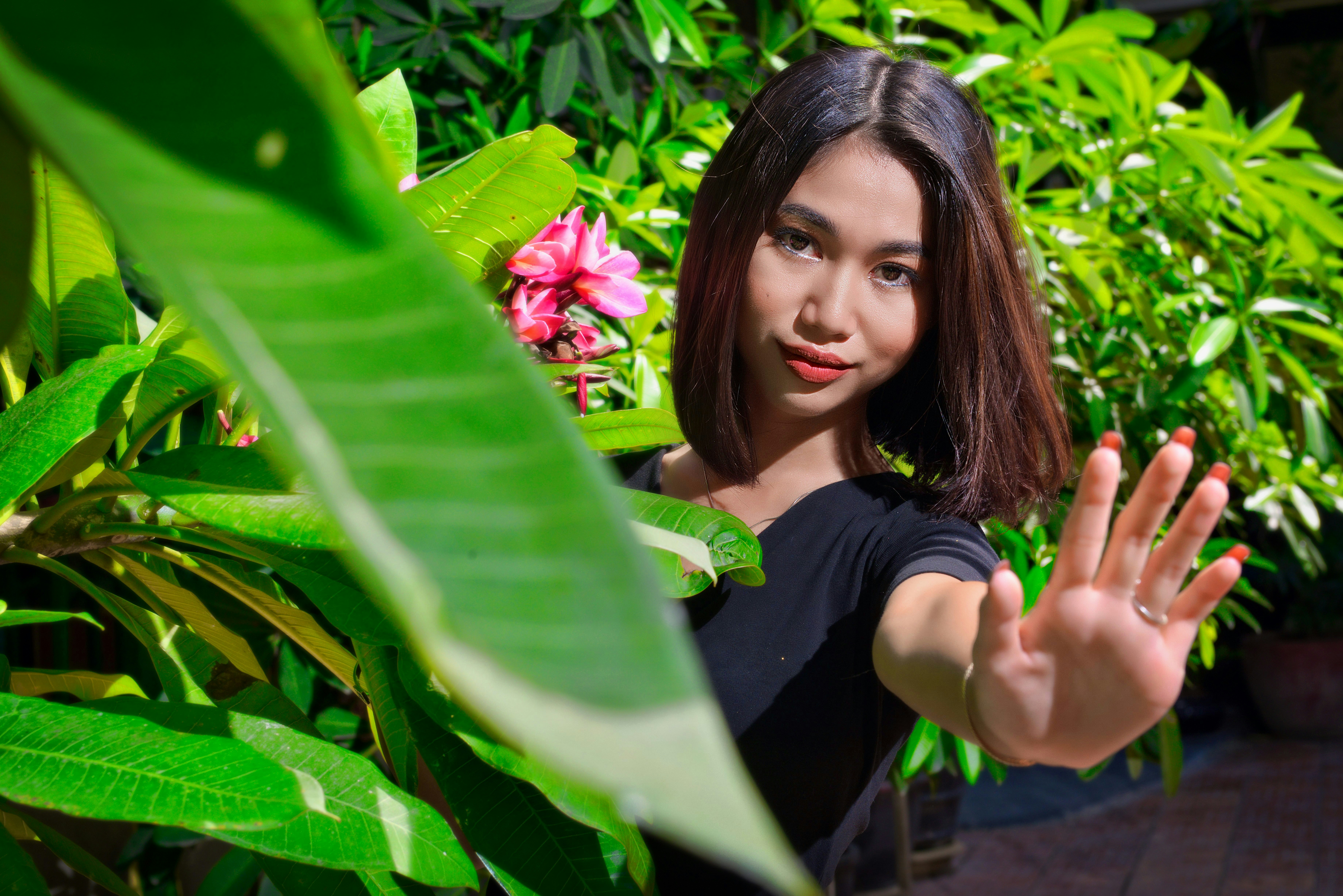 peaceful meditation yoga session tropical garden recovery