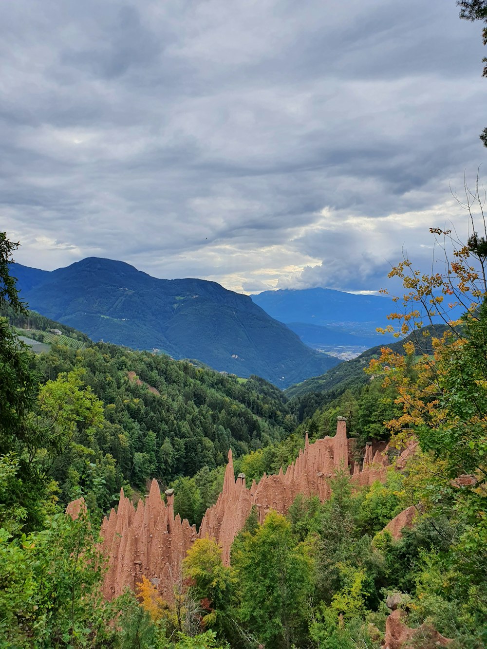 green trees and mountains under white clouds and blue sky during daytime