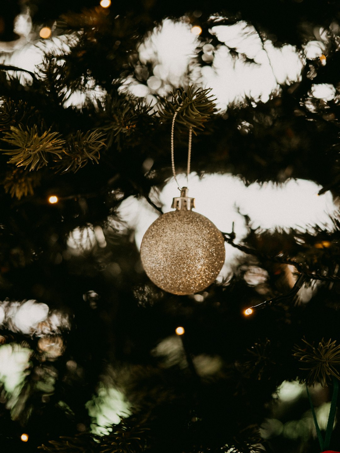 gold and silver christmas baubles