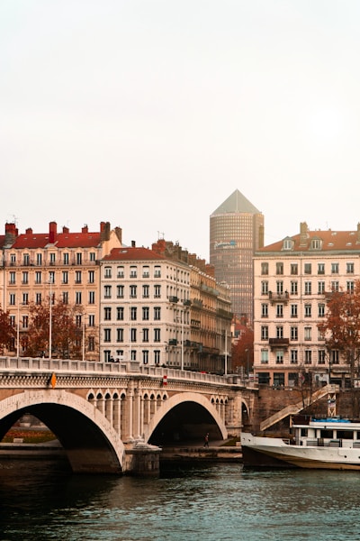 brown concrete building near bridge during daytime