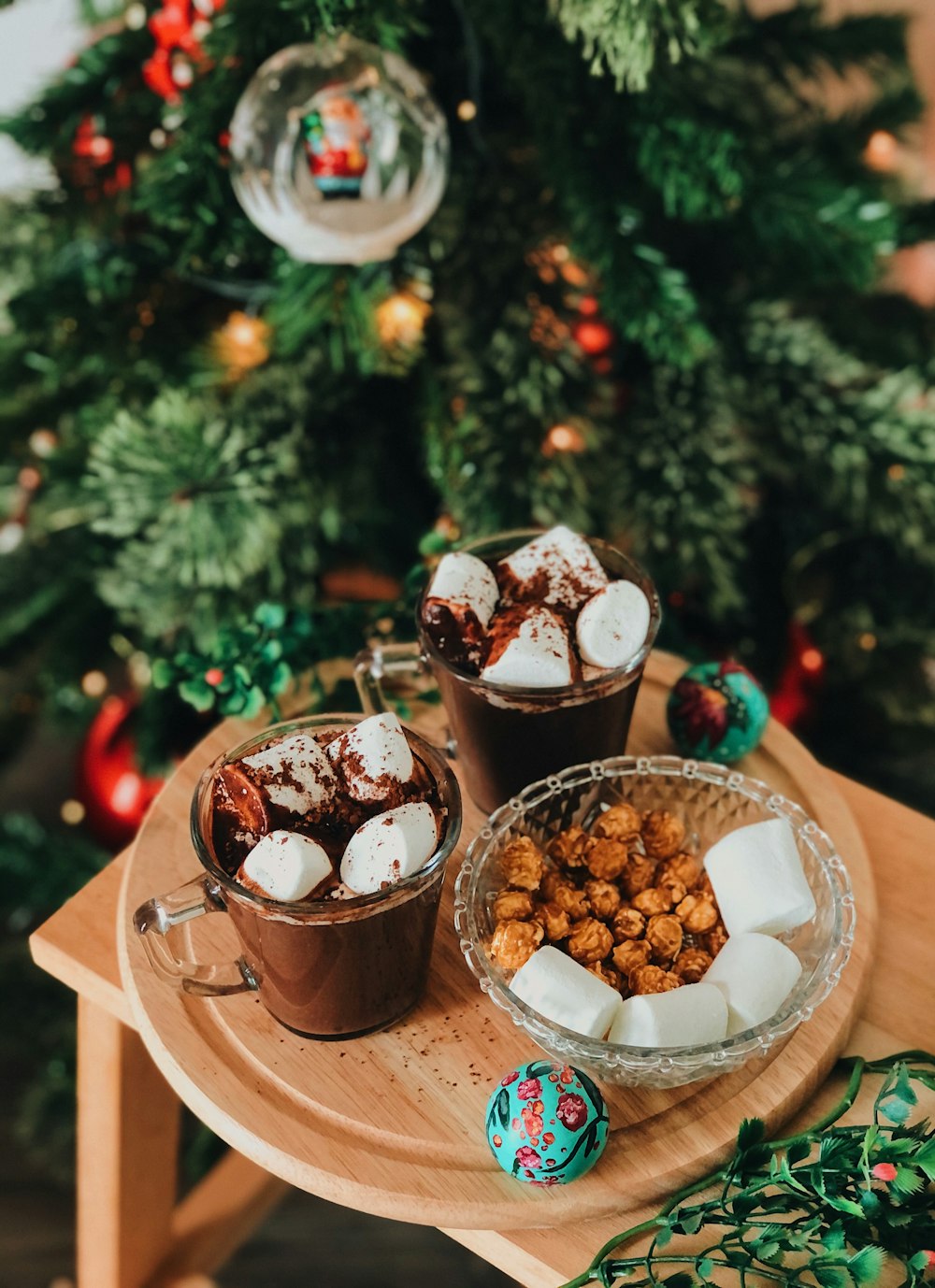 brown and white ceramic bowls on brown wooden table