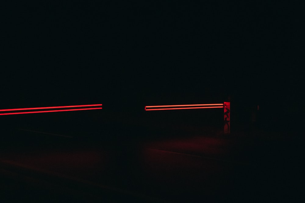 red light on dark room