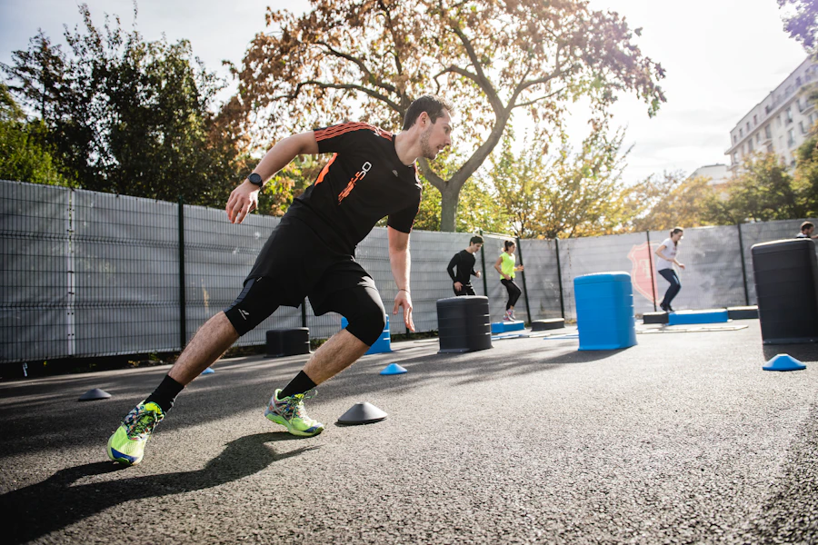 Atleta durante un allenamento Hyrox